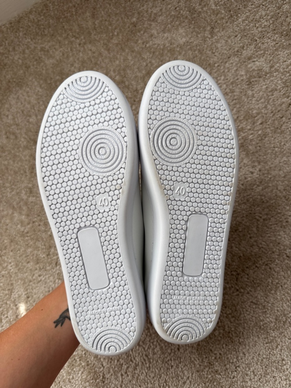Garnet Hill Zora White Leather Slip On Sneakers - Picture 7 of 8